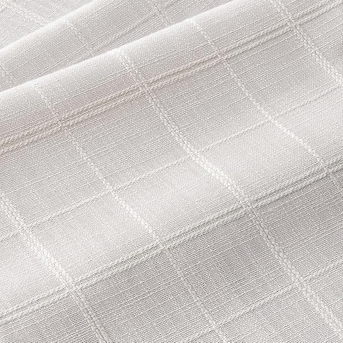 Linen Checked Placemats Set of 4, Machine Washable, Thick Textured Farmhouse - Image 2