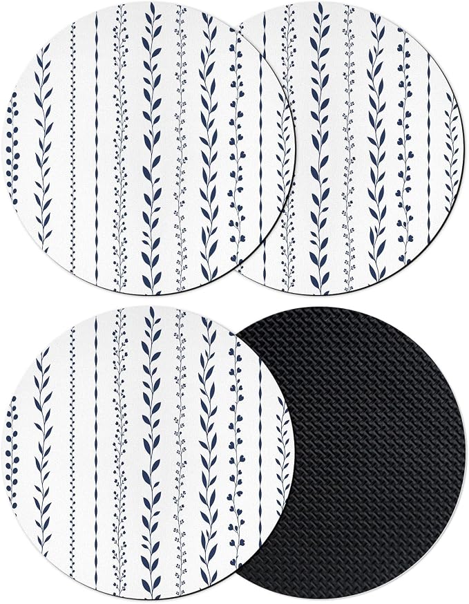 Rustic Botanical Coasters Set of 4, Absorbent Coasters by Unknown