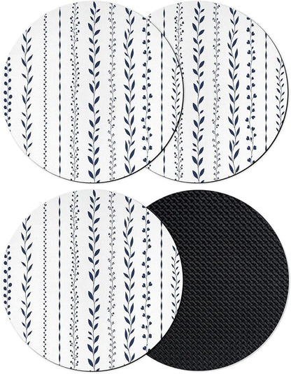 Rustic Botanical Coasters Set of 4, Absorbent Coasters by Unknown