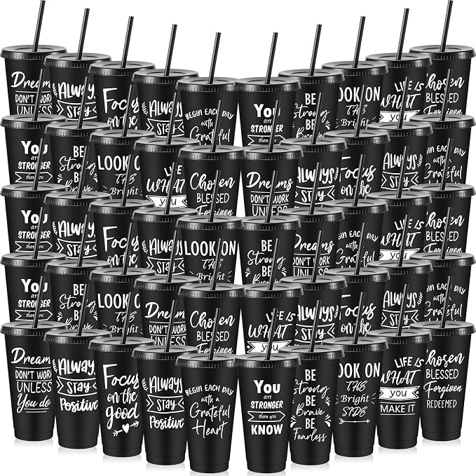 Uiifan 50 Pcs Inspirational Cups Bulk by Uiifan