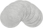 SHACOS Christmas Glitter Silver Placemats Set of 8 Sparkle Bling 15 inch Round by SHACOS