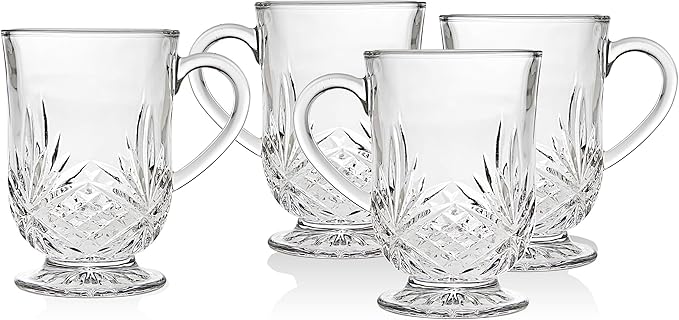 Godinger Coffee Mugs, Tea or Hot Water Glass Cups - Image 2