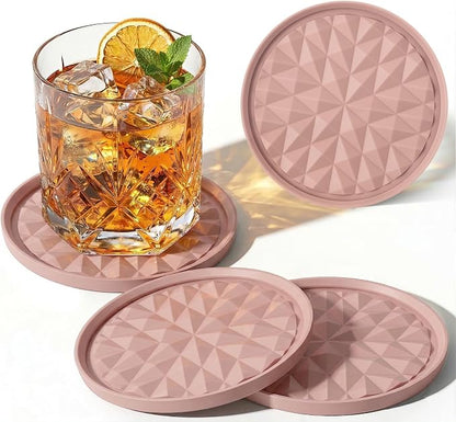 Silicone Drink Coasters Set of 4, Coaster by Wingcases