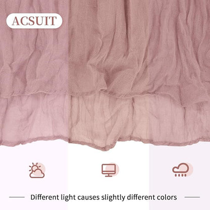 8 Pack Dusty Pink Cheesecloth Table Runner 20 x 120 inch Gauze Table Runners 10 - Image 3