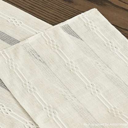 Artoid Mode Beige Farmhouse Embroidered Hollow Table Runner, Seasonal Kitchen - Image 5