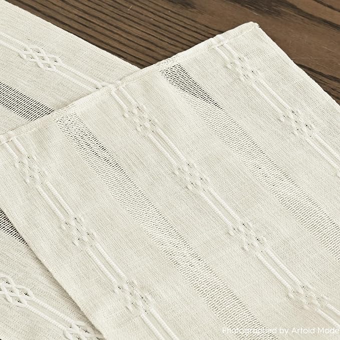 Artoid Mode Beige Farmhouse Embroidered Hollow Table Runner, Seasonal Kitchen - Image 5