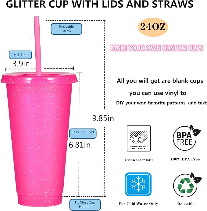 Suertestarry Tumbler with Straw and Lid, Water Bottle Iced Coffee Travel Mug Cup - Image 2