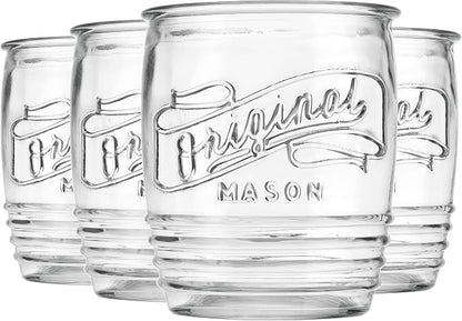 Glaver's Drinking Glasses Set of 4 Original Mason Whiskey 13 Oz Genuine - Image 4