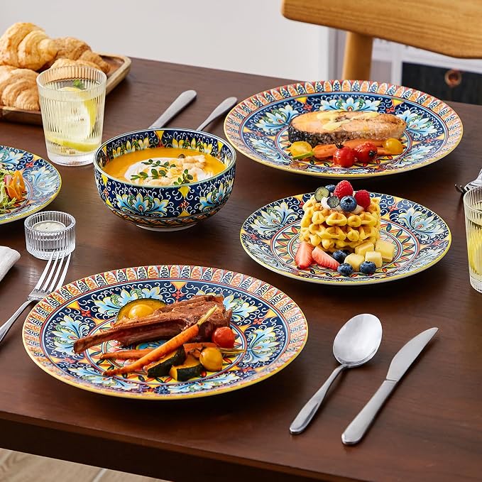 vancasso 12 Pieces Dinnerware Sets, Porcelain Dishes Set - Image 5