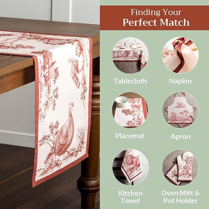 Maison d' Hermine Table Runner 100% Cotton 14.50" x 72" | Table Runners 72 - Image 5