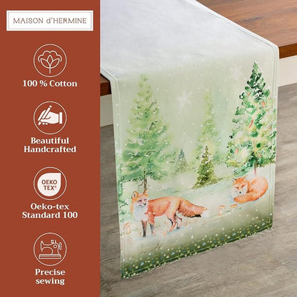 Maison d' Hermine Table Runner 100% Cotton 14.50" x 108" | Table Runners 108 - Image 2