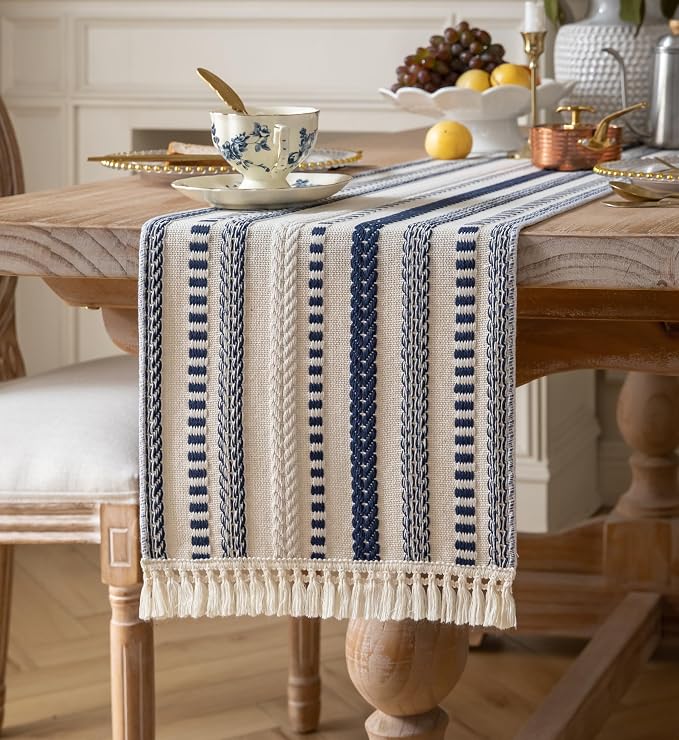 Caflife Boho Table Runner 60 Inchs Long, Dining Room Home Decor - Image 2