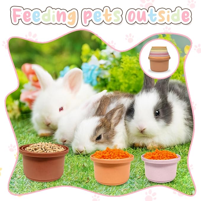 8 Pcs Stacking Cups for Small Animal Toys, Nesting Rabbit Toys of Different - Image 5