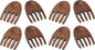 Woodard & Charles Wood Salad Hands Servers, Cherry Stain, 4 PACK | Pack of 4 by WoodardandCharles