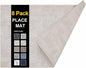 homing Faux Leather Heat Resistant Placemats 8 Packs, Waterproof Wipeable Dining PU Place Mats for Indoor & Outdoor, Easy to Clean, Beige