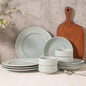 Dinnerware sets plates and bowls sets modern plates,Ceramic Dinnerware Sets,12 Pieces Porcelain Lightweight Plates,Scratch Resistant Dish Set (style - 12, 4 - Set (12pcs))