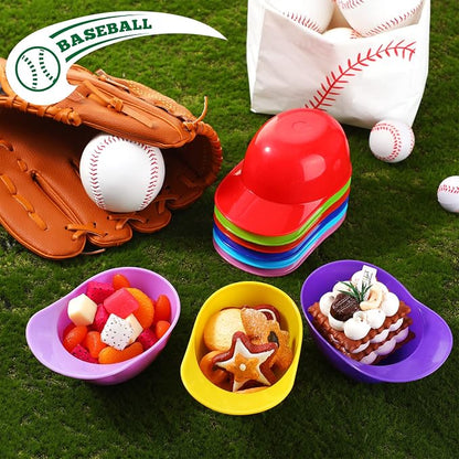 Ice Cream Dessert Baseball Cap Bowls Baseball Helmet Snack Bowl 8 oz Mini Party - Image 2