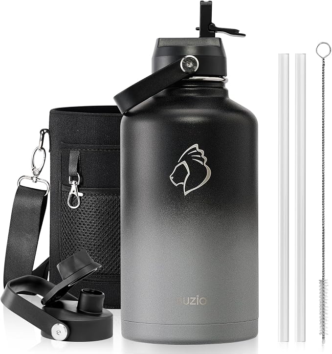 BUZIO 64 oz Insulated Stainless Steel Water Bottle by BUZIO
