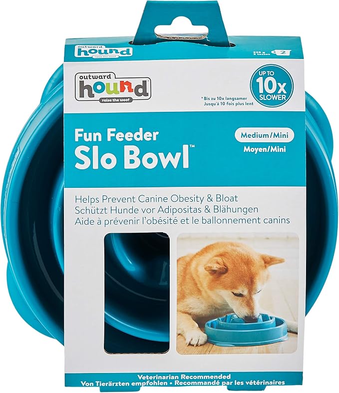 Outward Hound Fun Feeder Slo Bowl – Medium 2‑Cup Capacity, Slow Feeding - Image 2