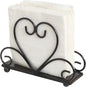 Metal Table Napkin Holder Freestanding Tissue Dispenser (Black)