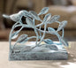Antique Blue Bird Vertical Napkin Holder | Sturdy Paper Hand Towel Storage Tray by ChezJuJu