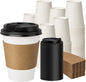 12 oz 100 Pack Disposable Coffee Cups by PACKINNO