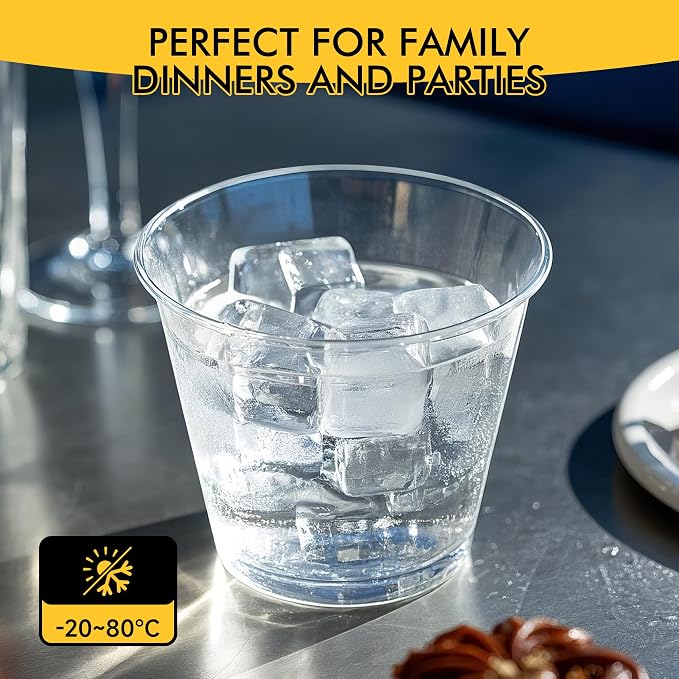 RACETOP 200 Pack 9 oz Clear Plastic Cups - Image 6