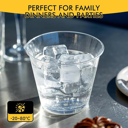 RACETOP 200 Pack 9 oz Clear Plastic Cups - Image 6