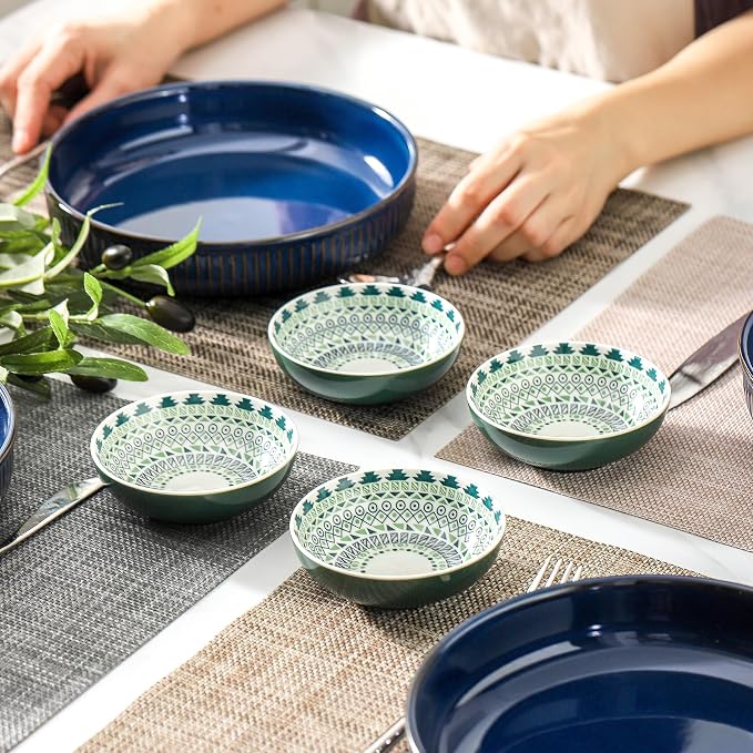 Set of 6 Deep Soy Sauce Dishes, 3.7 inch Ceramic Dipping Bowls 4 oz Small Dip - Image 6