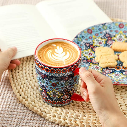 HASENSE Coffee Mugs, 15 OZ Coffee Cups Ceramic Set of 4 - Image 2