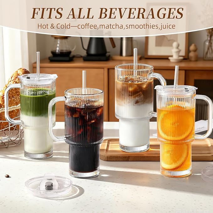Iced Coffee Cups with Lids: Coffee Bar Accessories - Image 4