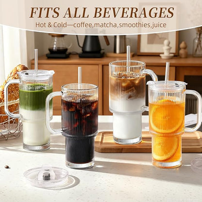 Iced Coffee Cups with Lids: Coffee Bar Accessories - Image 4