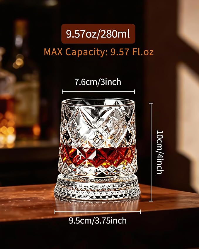 CEEFU 360° Spinning Whiskey Glasses Set - Image 3