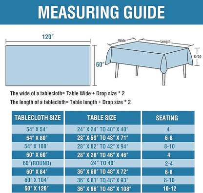 H.VERSAILTEX Linen Textured Table Cloths 60 x 120 Inch Premium Solid Tablecloth Spill-Proof Waterproof Table Cover for Dining Buffet Feature Extra Soft and Thick Fabric Wrinkle Free, Ink Blue