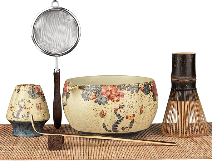Matcha Set, 7-Piece Matcha Whisk Set by GleeNflux