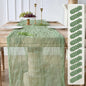 12 Pack Sage Green Cheesecloth Table Runners, 120 Inch 10Ft Moss Gauze Table by YARGEZON