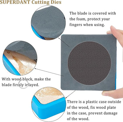 SUPERDANT Round Leather Cutting Dies Drink Coasters Die Cutter Machine DIY - Image 3
