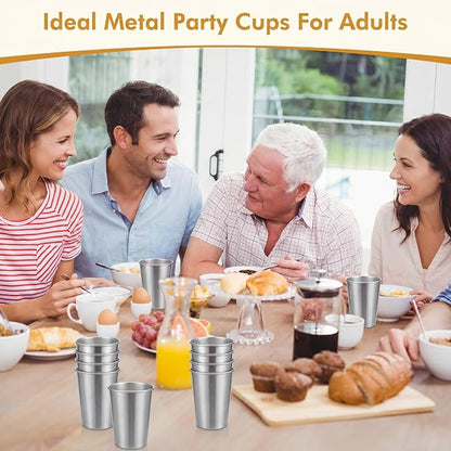 Mimorou 4 Pack 16 oz Stainless Steel Pint Cups Metal Cups Unbreakable Drinking - Image 7