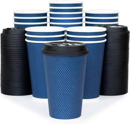 To Go Coffee Cups With Lids - 16 oz Disposable Coffee Cup With Lid. Large Togo - Image 2