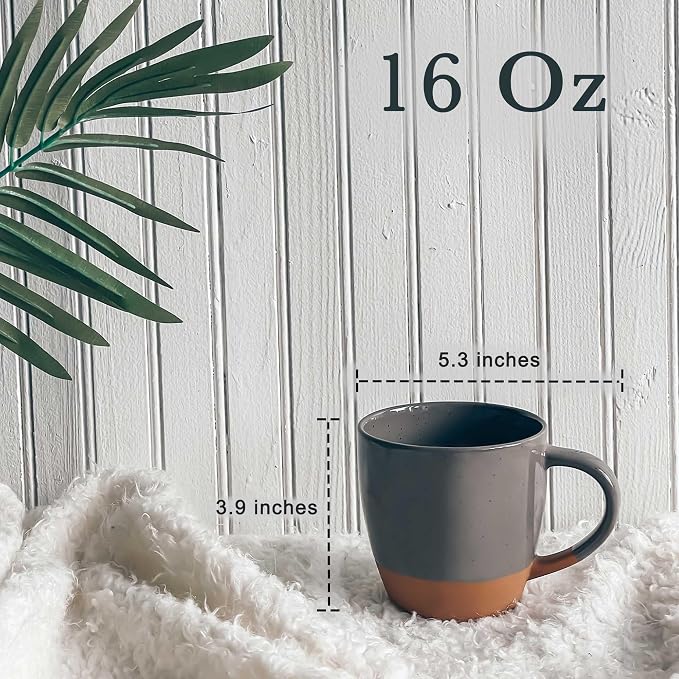 Mora Ceramic Large Latte Mug Set of 4, 16oz - Image 2