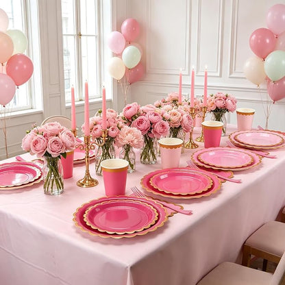 Pink Plates and Napkins Party Supplies - Image 5