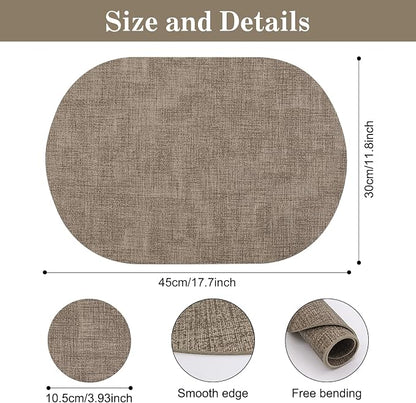 Faux Leather Placemats Set of 6 - Image 2