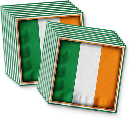 Irish Flag Ireland Birthday Party Supplies Set Plates Napkins Cups Tableware Kit for 16