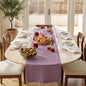 Solino Home 100% Pure Linen Table Runner Mulberry Long, Fete 14 x 132 in | by SolinoHome