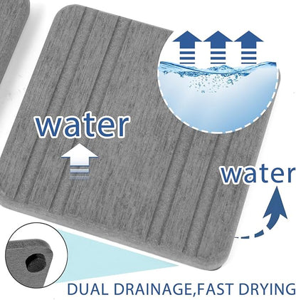 3PCS Water Absorbing Stone Tray, DryingNeat Diatomite Stone Sink Tray, Instant - Image 2