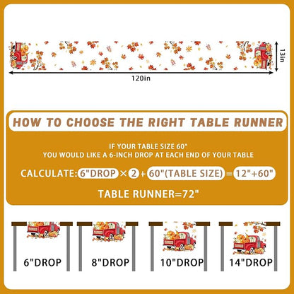 Bonsai Tree Fall Table Runner 120, Fall Runners - Image 2