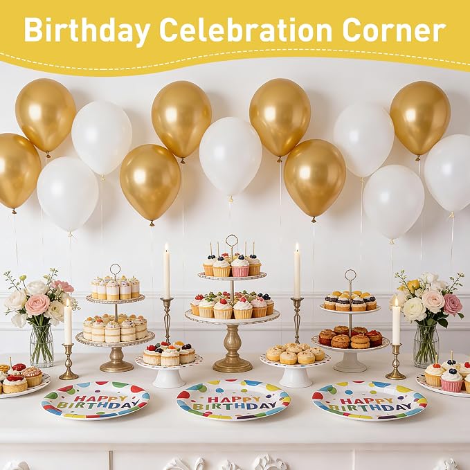 100 Pcs Disposable Birthday Party Tableware Set - Image 6