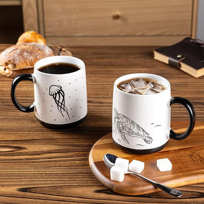 AmorArc Large Coffee Mugs Set of 6, 18oz Ceramic Coffee Cups - Image 4
