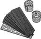 uxcell 100Pcs Napkin Rings Laser Cut Foil Paper, Napkin Holder Hollow Napkin Bands for Weddings Party Serviette Table Decoration Restaurant (Black, 5.3 x 1.6)