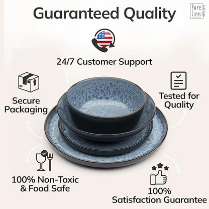 24 Piece Stoneware Dinnerware Set - Image 8